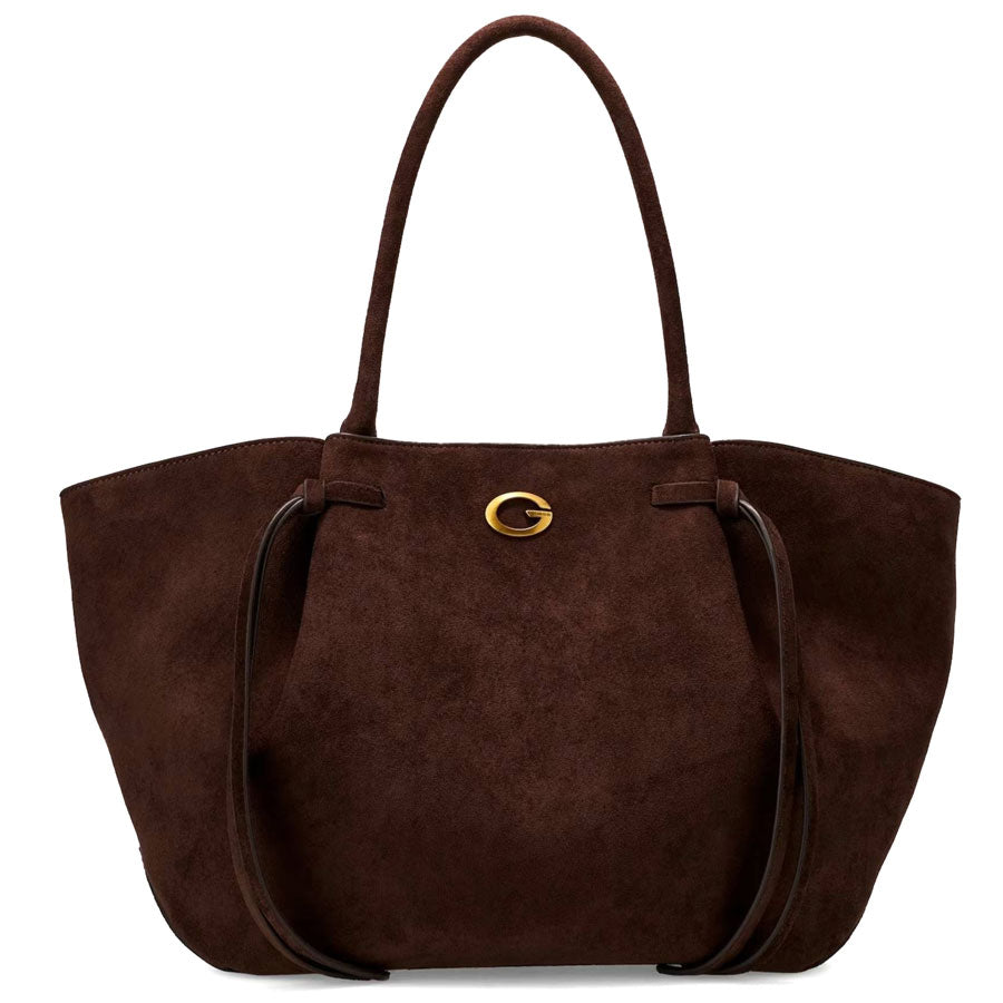 Guess καφέ suede τσάντα ώμου Allegra