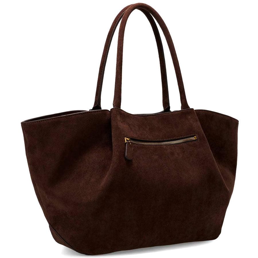 Guess καφέ suede τσάντα ώμου Allegra
