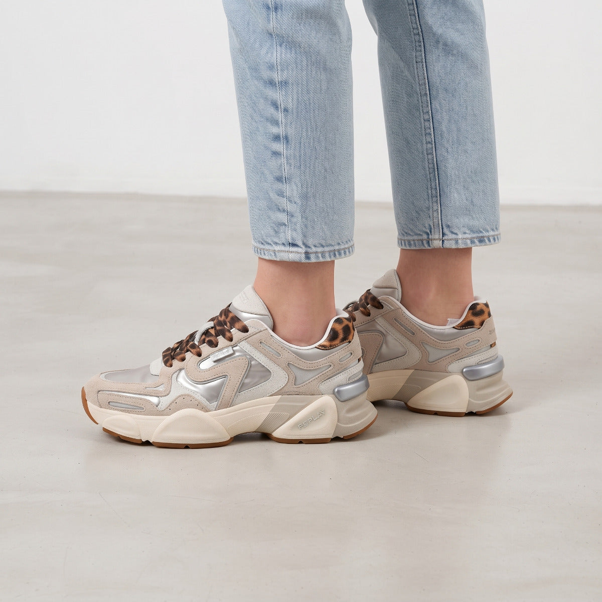 REPLAY beige sneaker Destiny Wave
