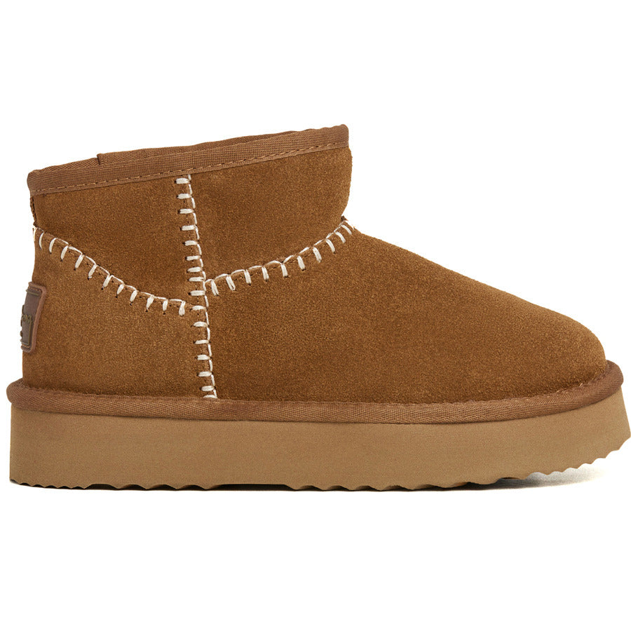 Pepe Jeans δερμάτινο κάμελ Australian boot PLS500004