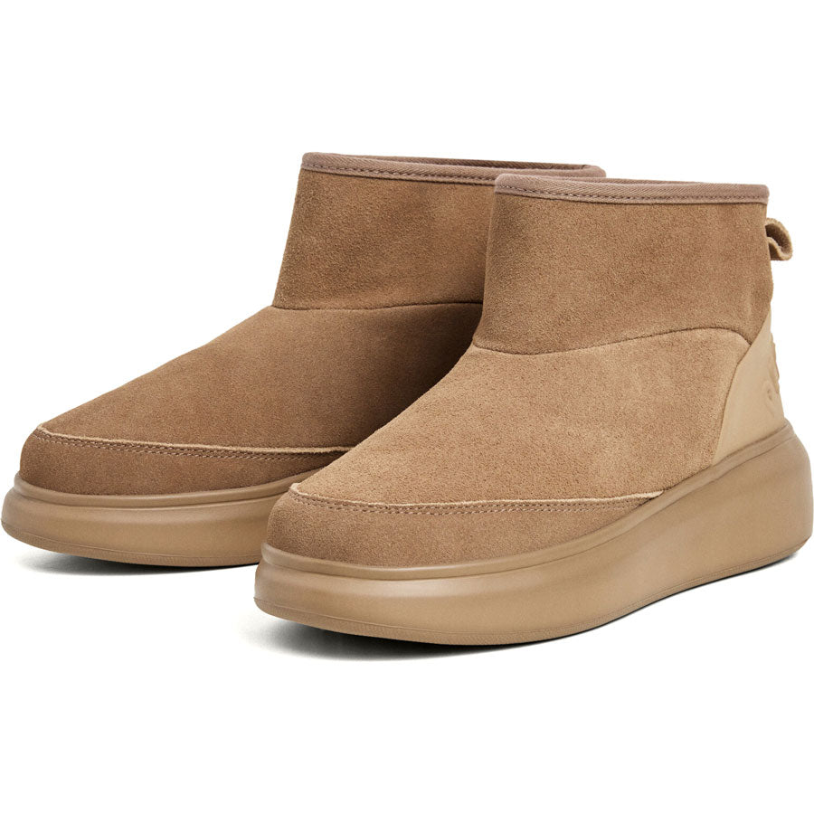 Pepe Jeans μπεζ δερμάτινο μποτάκι PLS500038