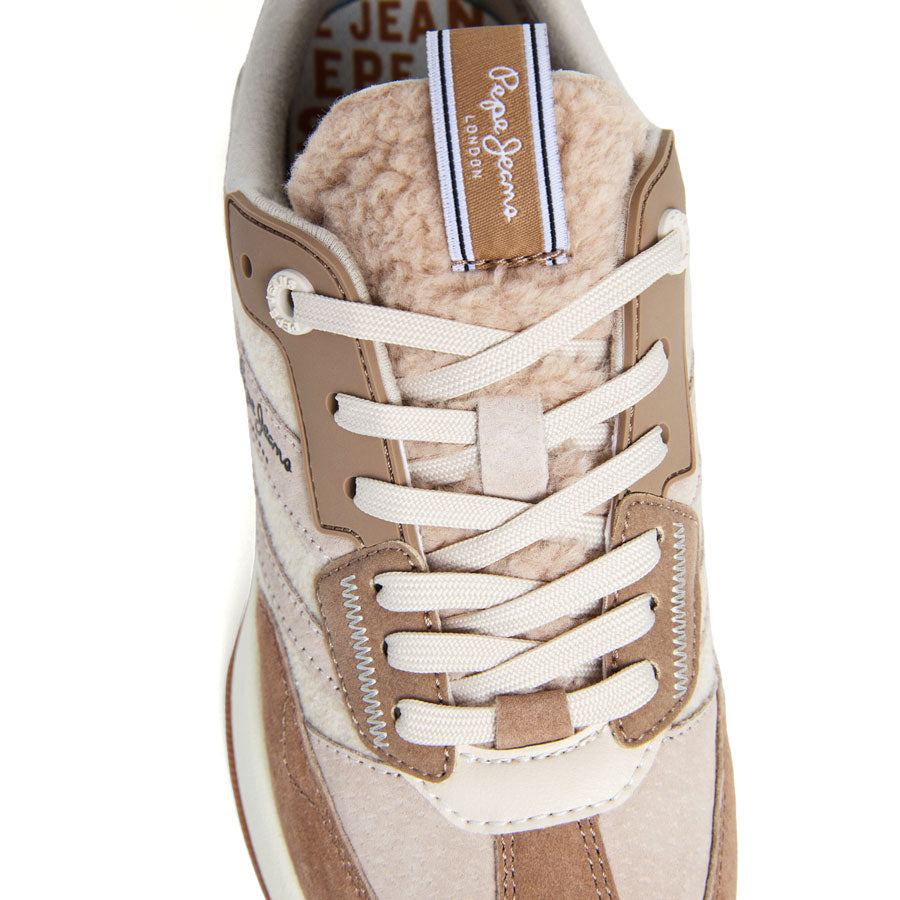 Pepe Jeans μπεζ sneaker LUCKY PLS600069