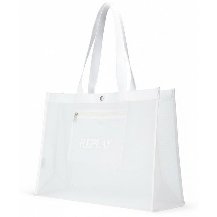 REPLAY λευκή shopping bag FW3727