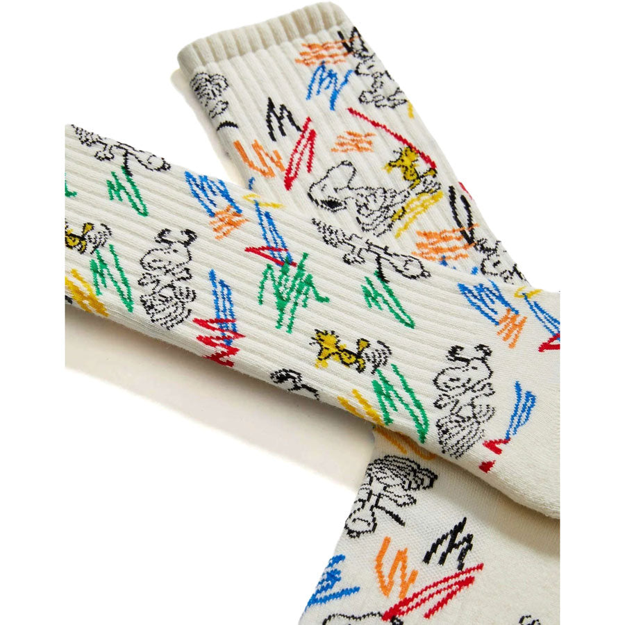 BeSocks μπεζ κάλτσες Snoopy Paint
