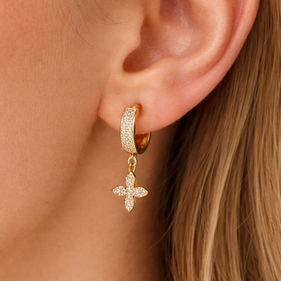 Duestelle σκουλαρίκια με επιχρύσωση 18K LUCKY SPARK