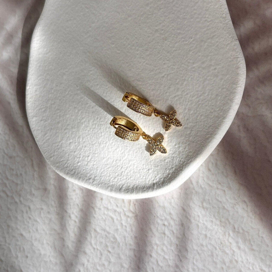 Duestelle σκουλαρίκια με επιχρύσωση 18K LUCKY SPARK