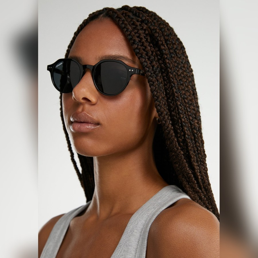 D. Franklin γυαλία ηλίου Ultra Light S Round Crystal Black - Black