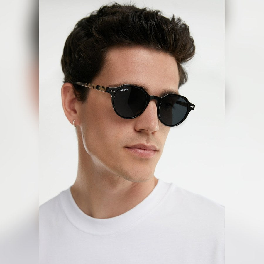 D. Franklin γυαλία ηλίου Ultra Light S Round Crystal Black - Black