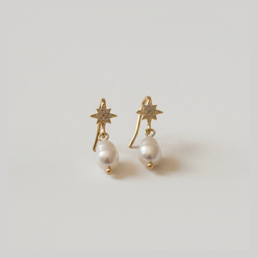 Duestelle σκουλαρίκια με επιχρύσωση 18K ELODIE