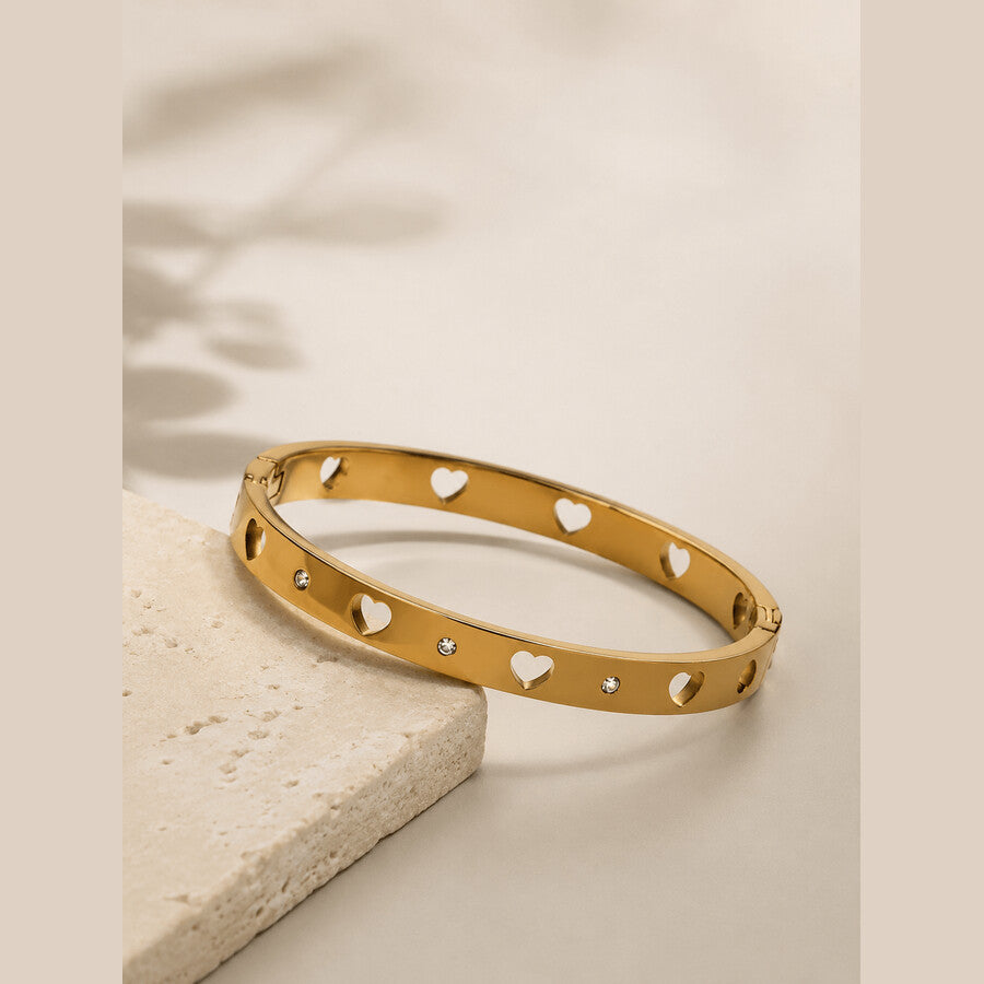 Duestelle βραχιόλι με επιχρύσωση 18K HEARTS