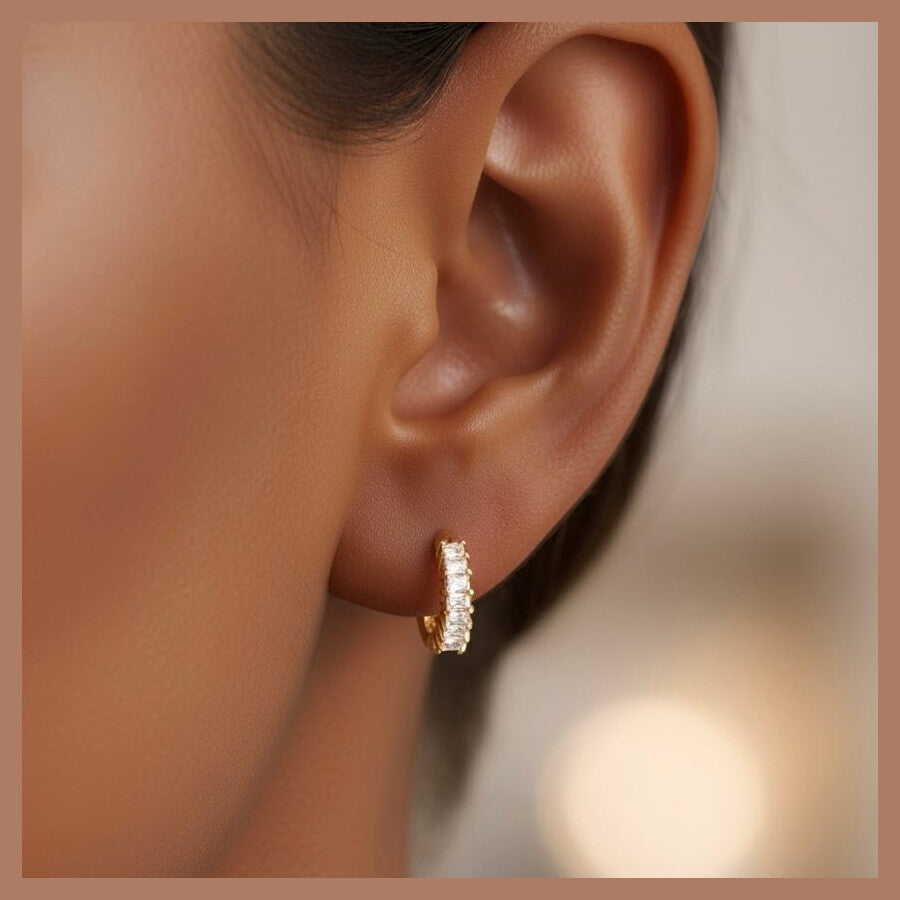 Duestelle σκουλαρίκια με επιχρύσωση 18K PHOEBE