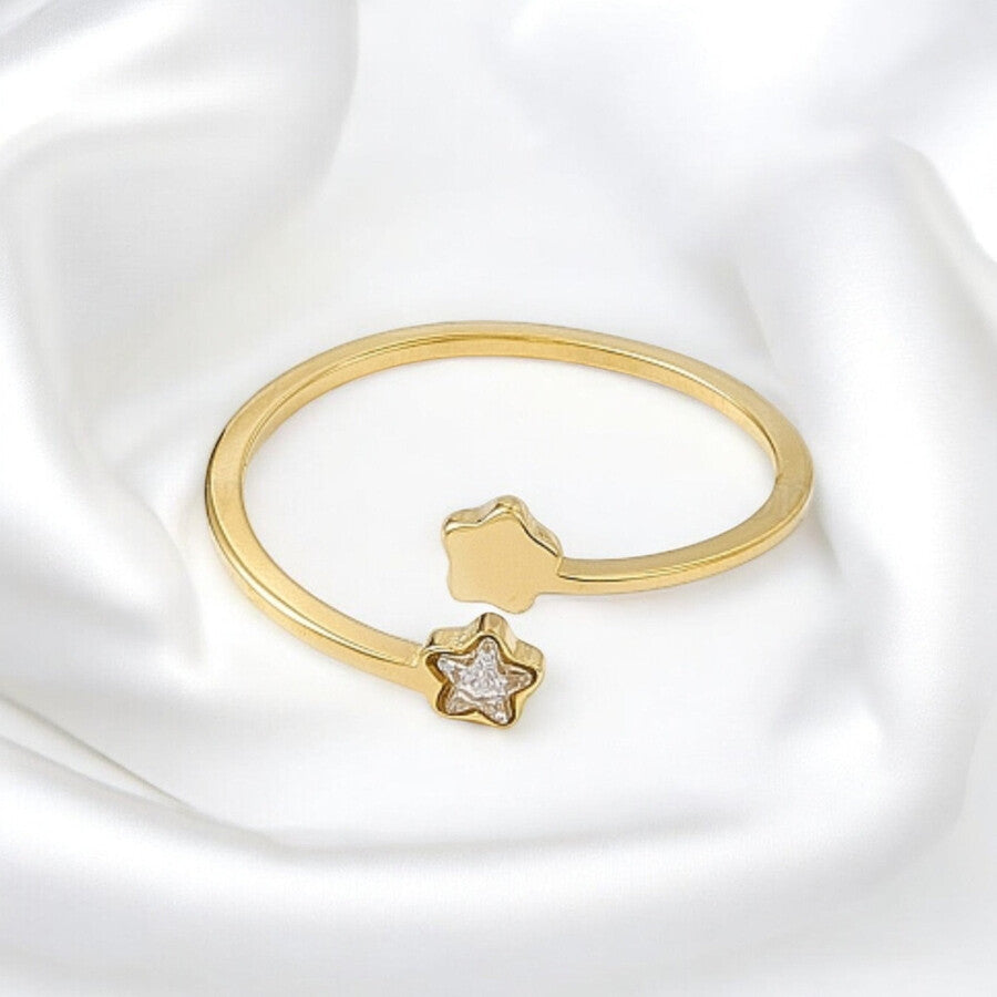 Duestelle δακτυλίδι με επιχρύσωση 18K Stellar