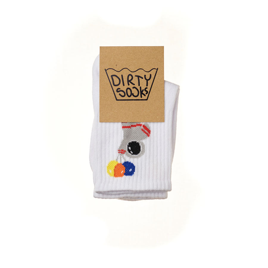 Dirty Socks λευκές κάλτσες Spaceman