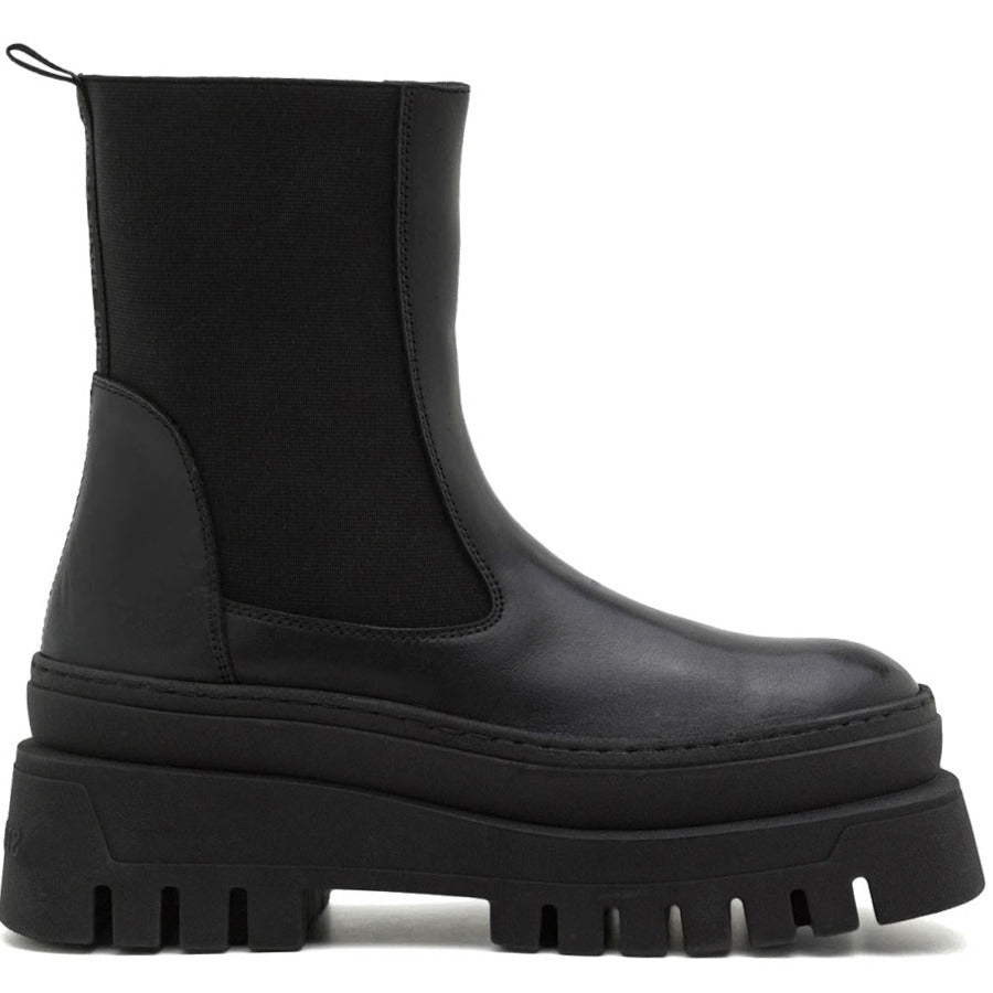 Steve Madden μαύρο δερμάτινο μποτάκι Cassandra