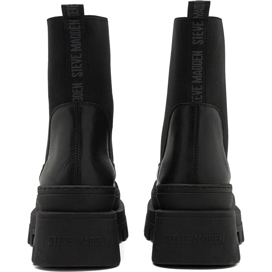 Steve Madden μαύρο δερμάτινο μποτάκι Cassandra