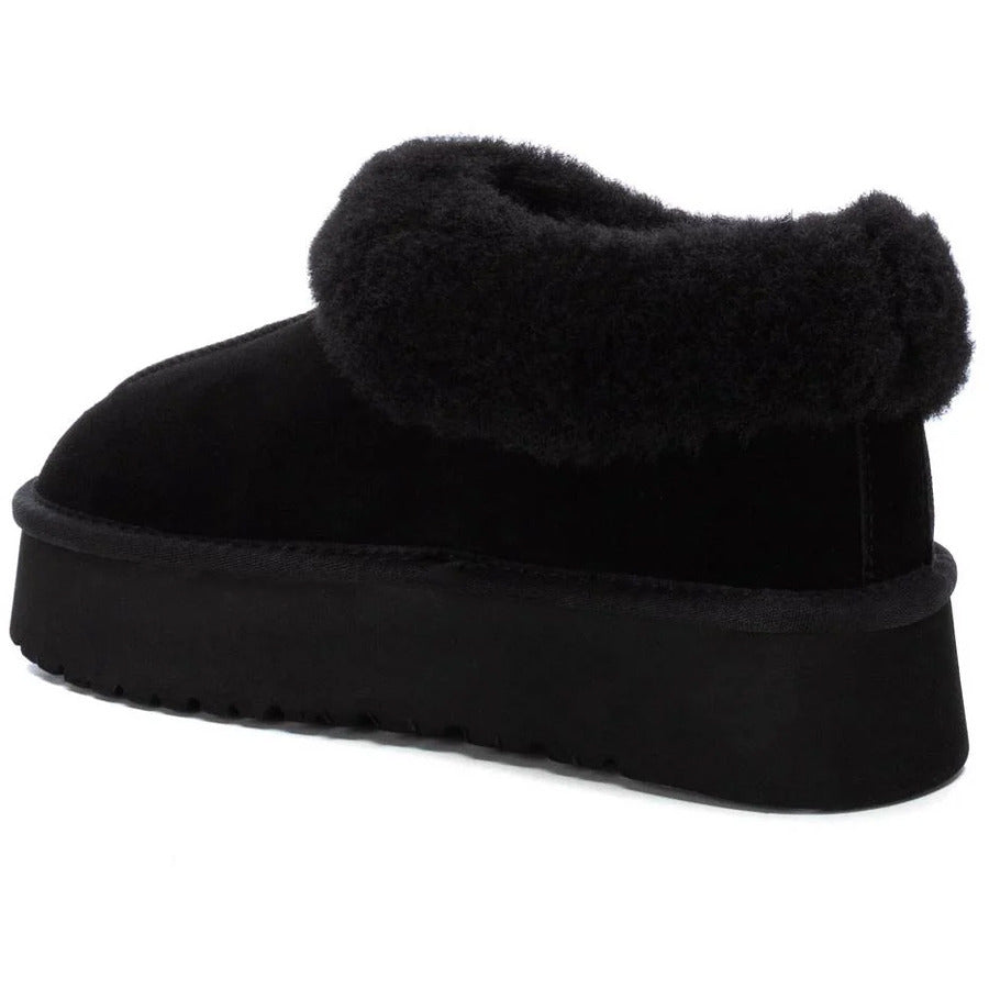 Carmela μαύρο δερμάτινο clog 162002
