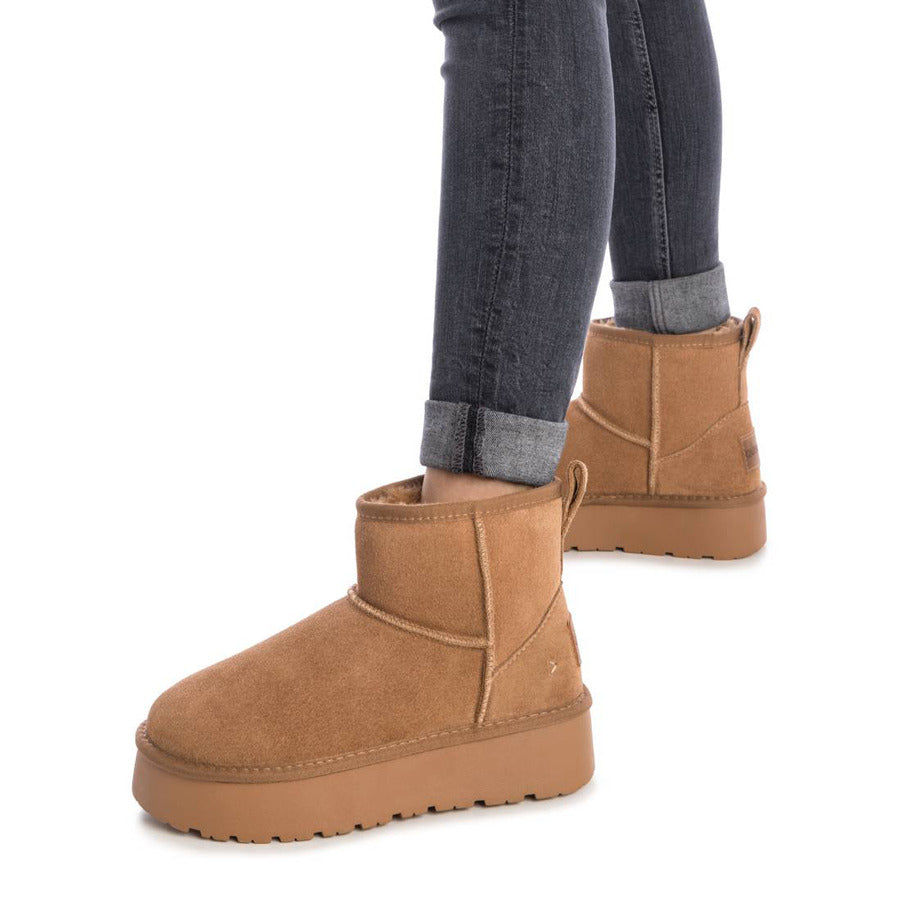 Carmela καμελ short δερμάτινο Australian Boot 162632