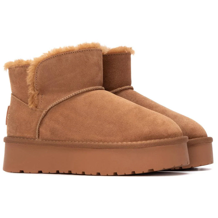 Carmela κάμελ δερμάτινο Australian Boot 162633