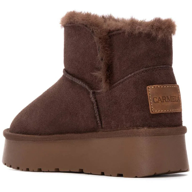 Carmela καφέ δερμάτινο Australian Boot 162633