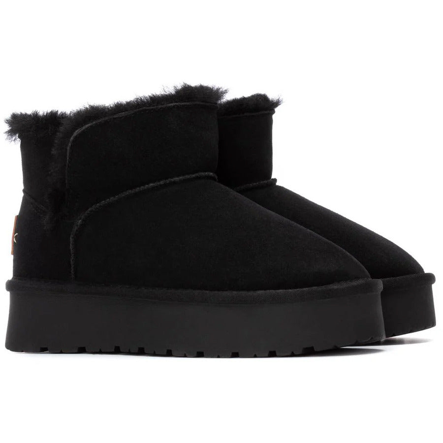 Carmela μαύρο δερμάτινο Australian Boot 162633