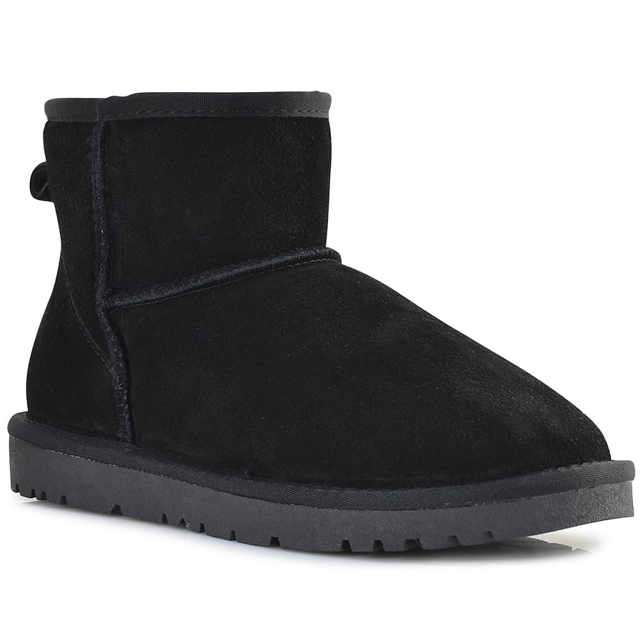 Μαυρο χαμηλό δερμάτινο Australian Boot Kelara 41202