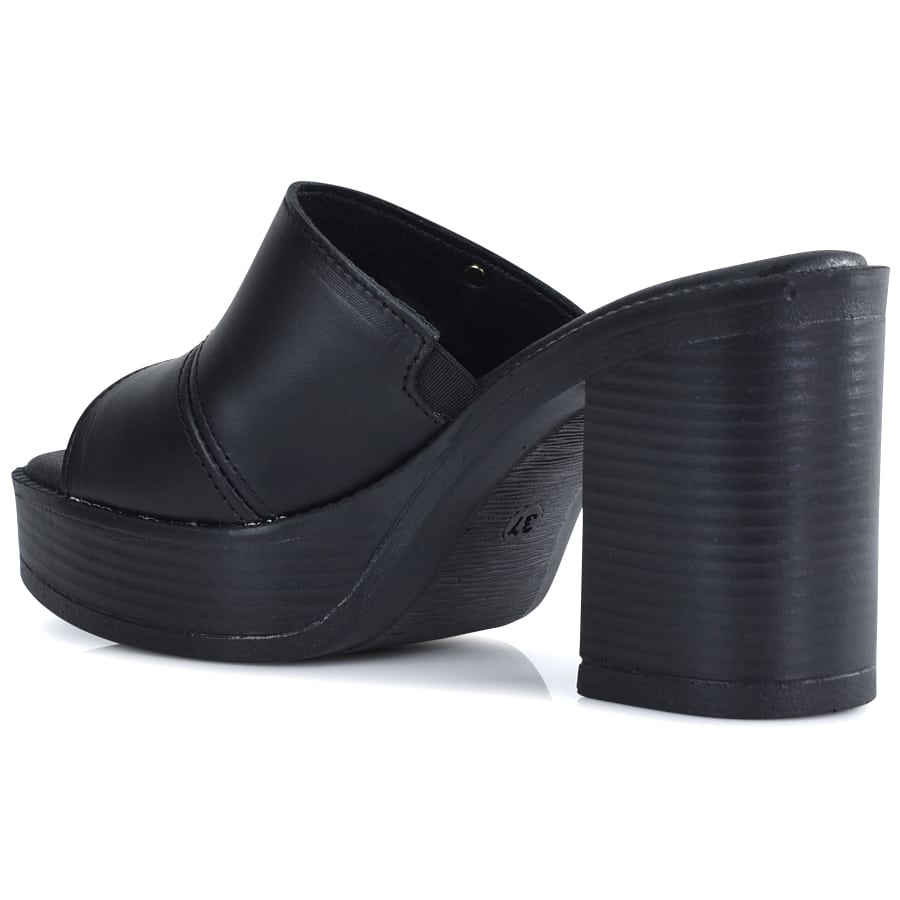 Δερμάτινo μαύρο πέδιλο Harris 236-4305