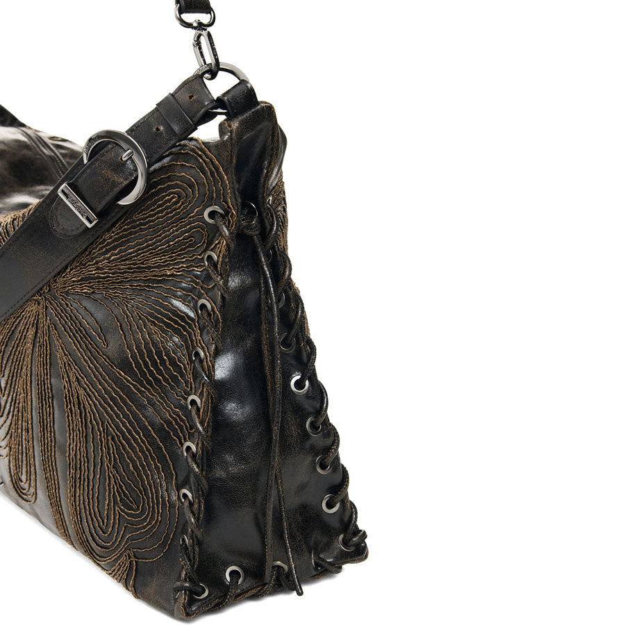 Desigual καφέ τσάντα ώμου 26WAXP77