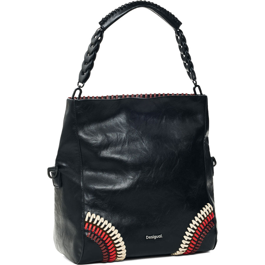 Desigual μαύρη τσάντα ώμου 26WAXP96