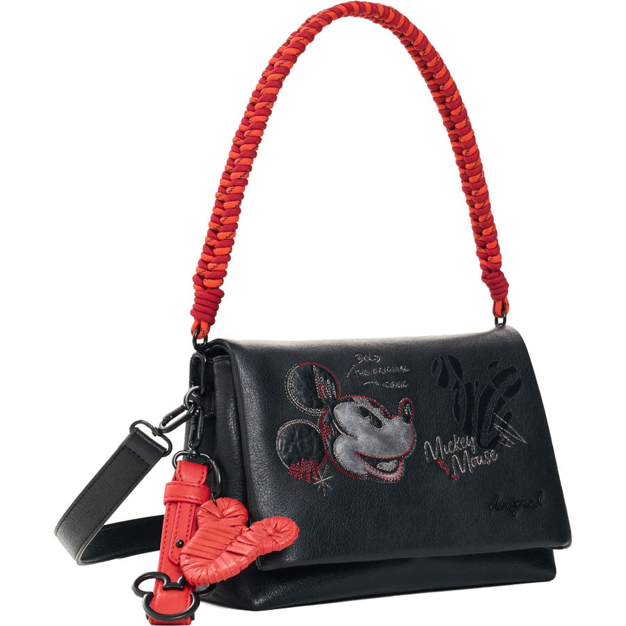 Desigual μαύρη τσάντα χιαστί MICKEY 26WAXP98