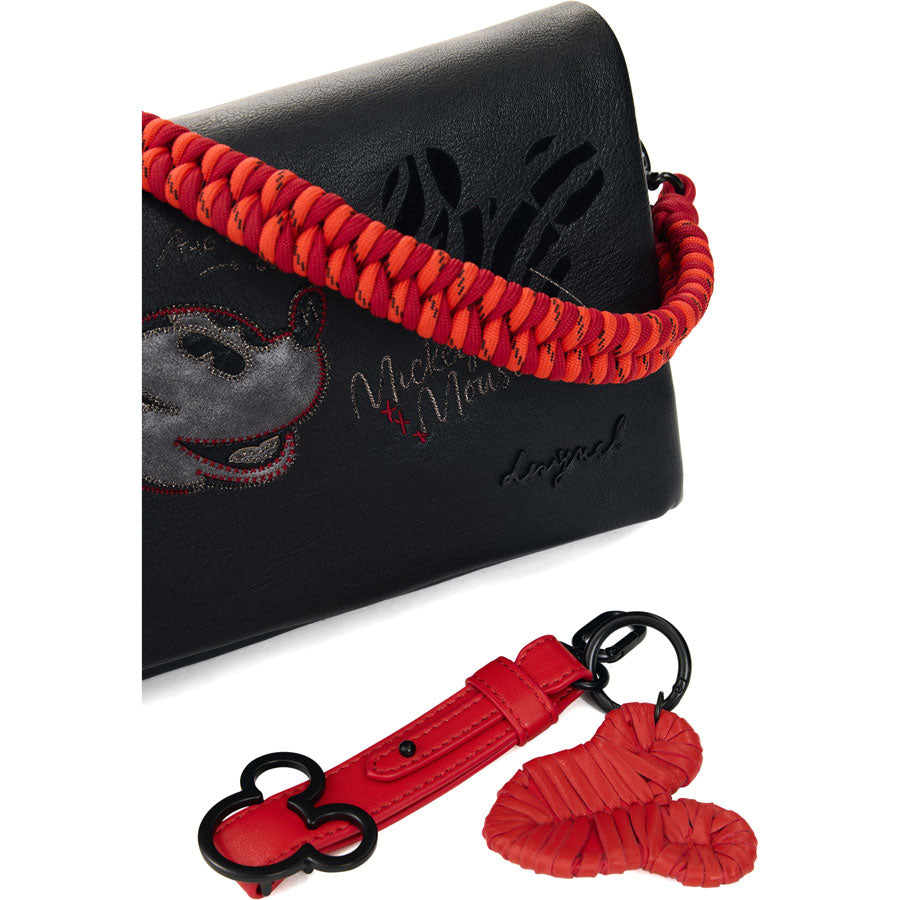 Desigual μαύρη τσάντα χιαστί MICKEY 26WAXP98