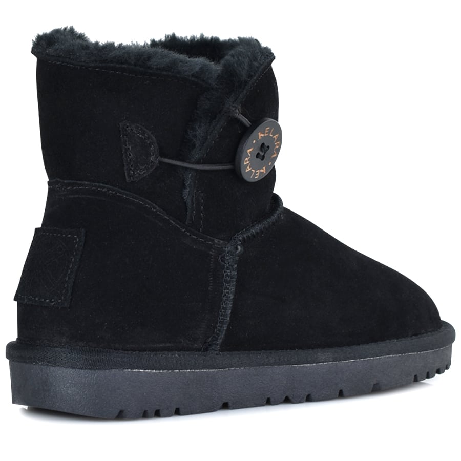 Μαύρο χαμηλό δερμάτινο Australian Boot Kelara 41204