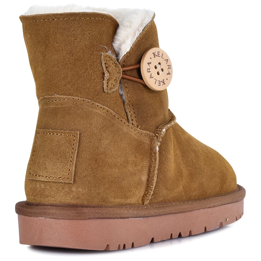 Κάμελ χαμηλό δερμάτινο Australian Boot Kelara 41204