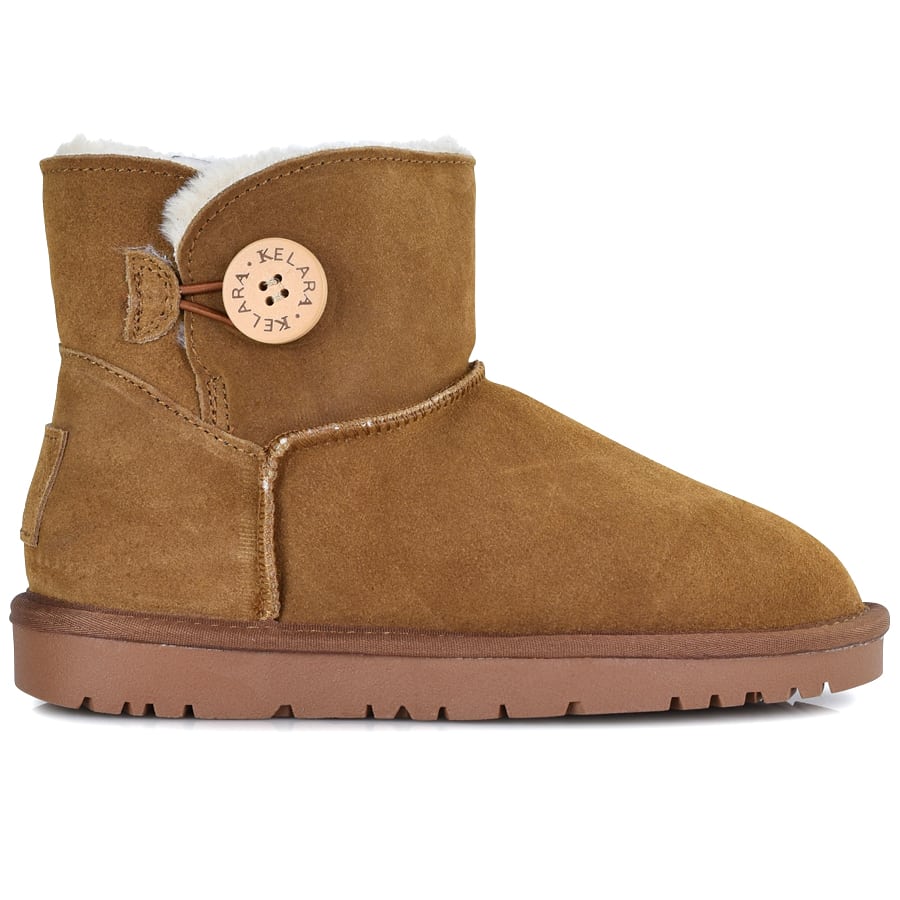 Κάμελ χαμηλό δερμάτινο Australian Boot Kelara 41204