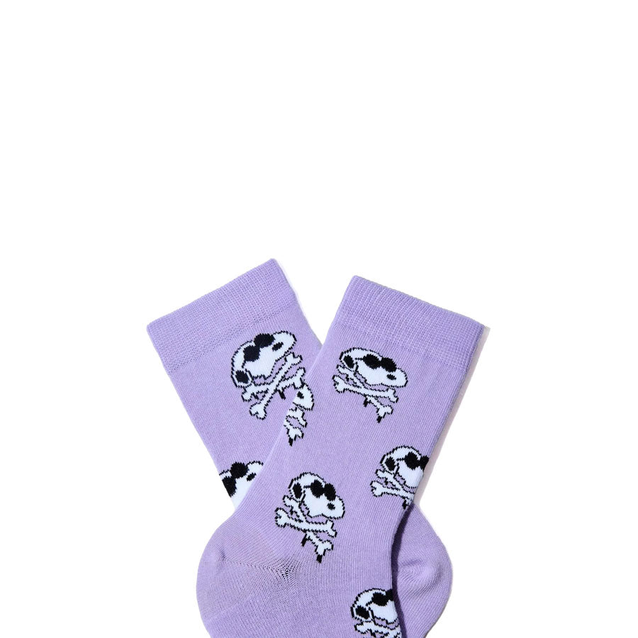 BeSocks μωβ κάλτσες Snoopy Skull