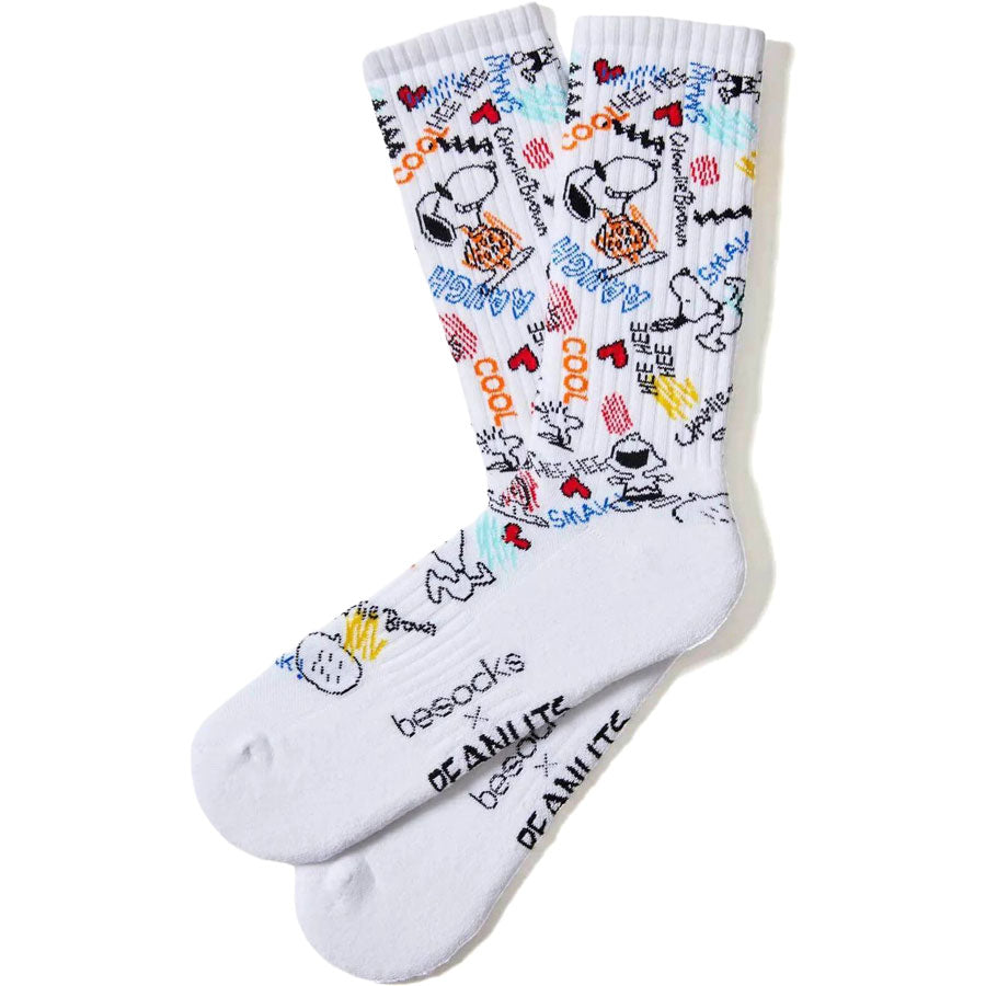 BeSocks λευκές κάλτσες Snoopy Urban