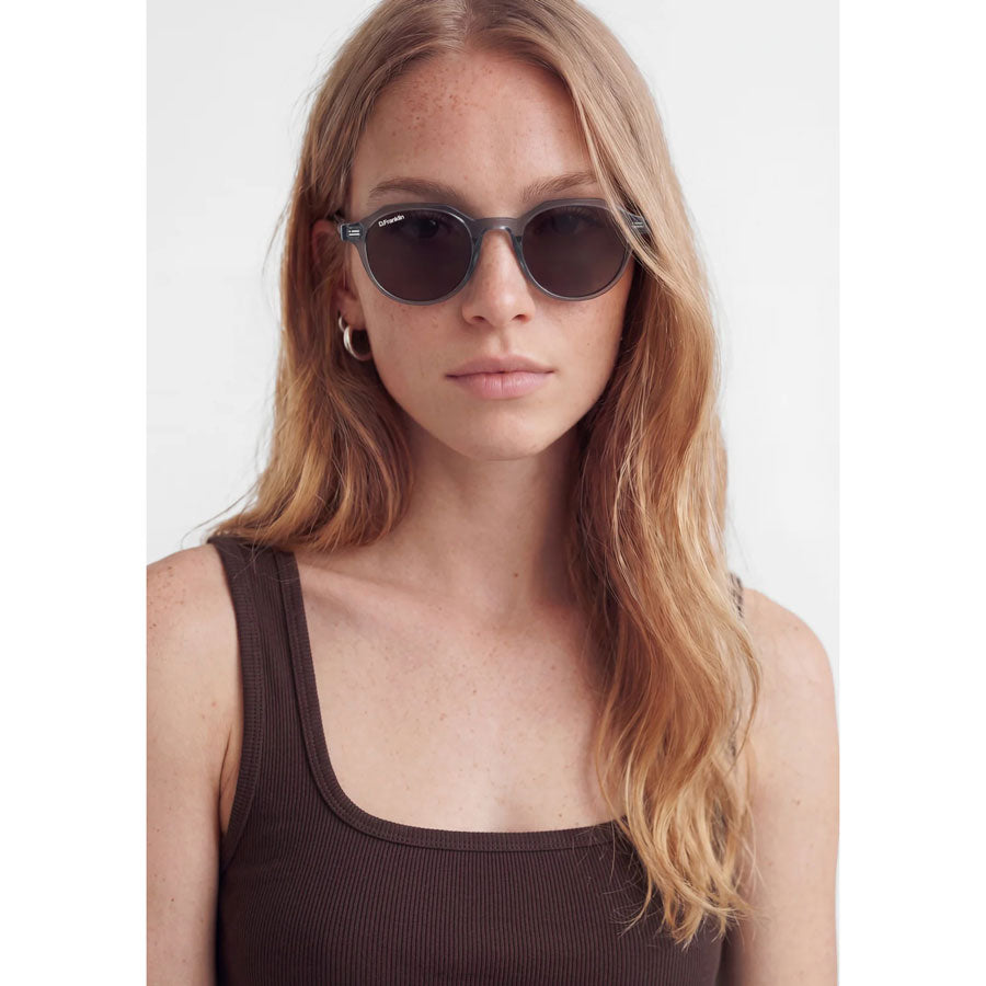 D. Franklin γυαλία ηλίου Ultra Light S Round Crystal Grey - Black