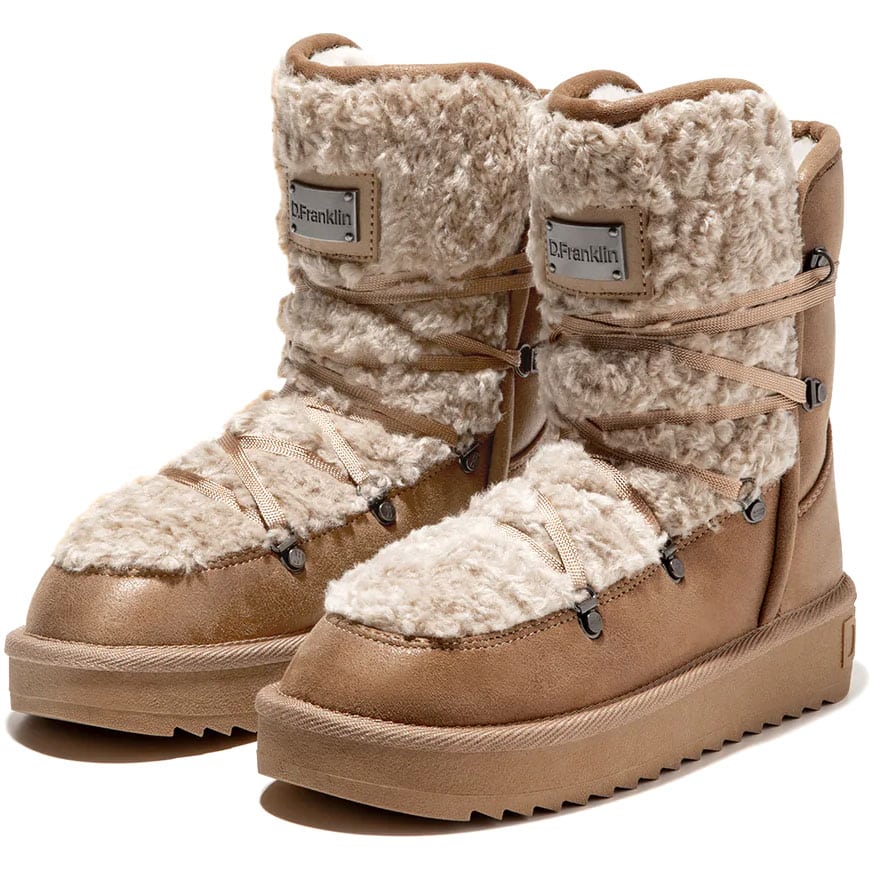 D.Franklin μπεζ snow Boot 370004