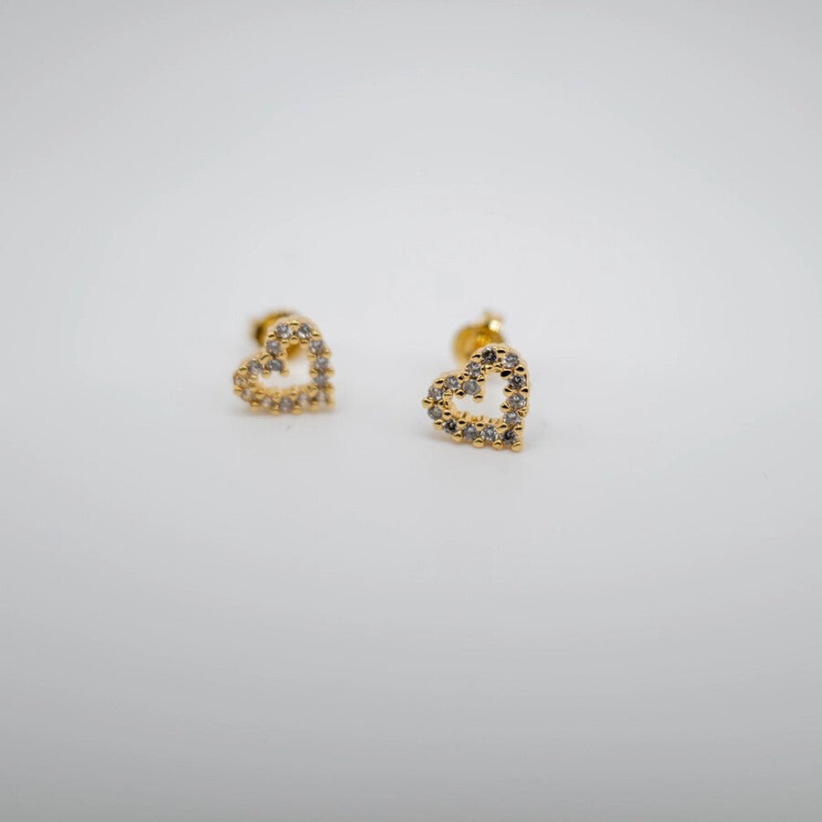 Duestelle σκουλαρίκια HEART ZIRCONIA