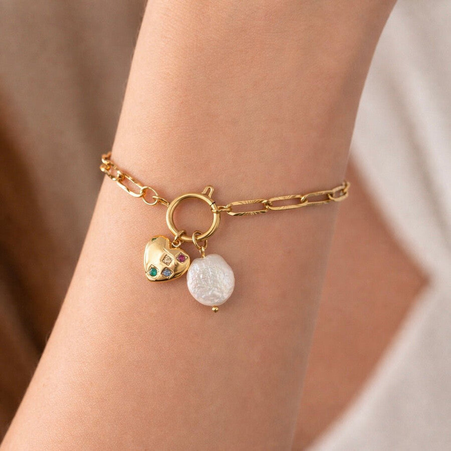 Duestelle βραχιόλι με επιχρύσωση 18K KESHI