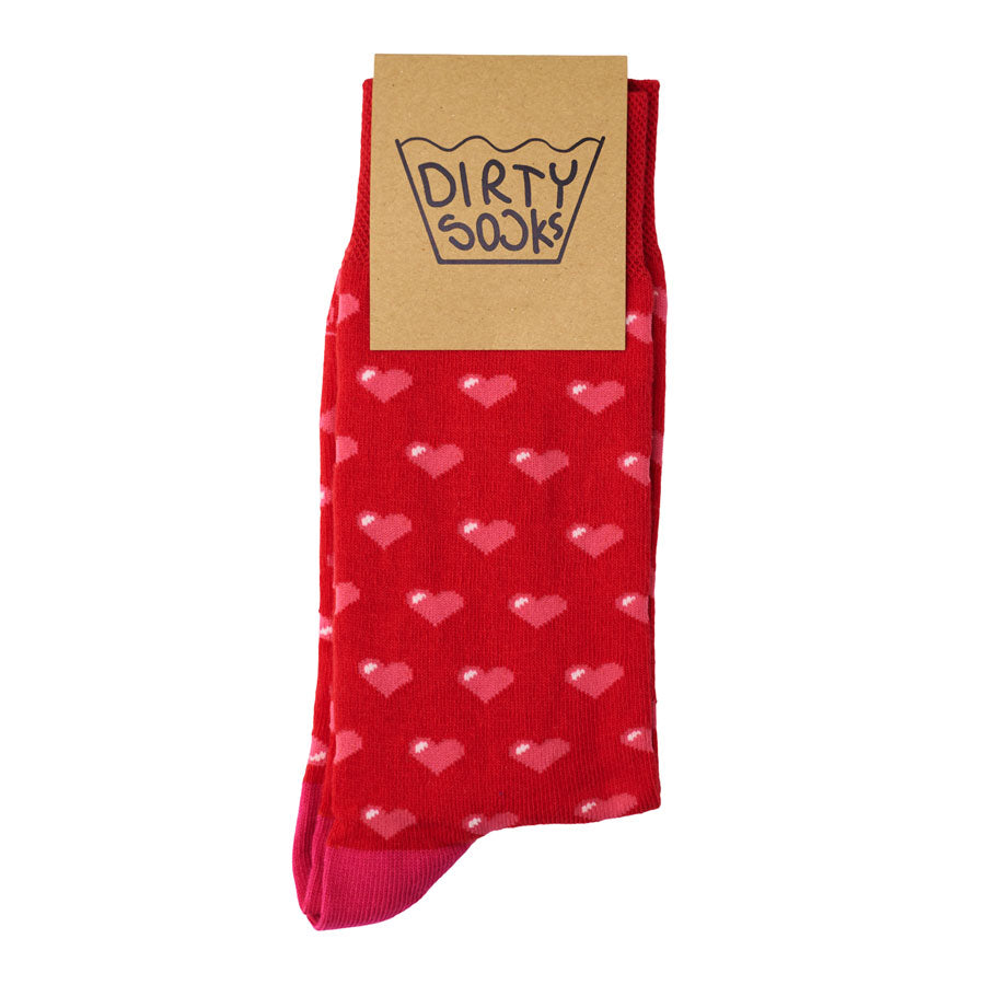 Dirty Socks κόκκινες κάλτσες Hearts