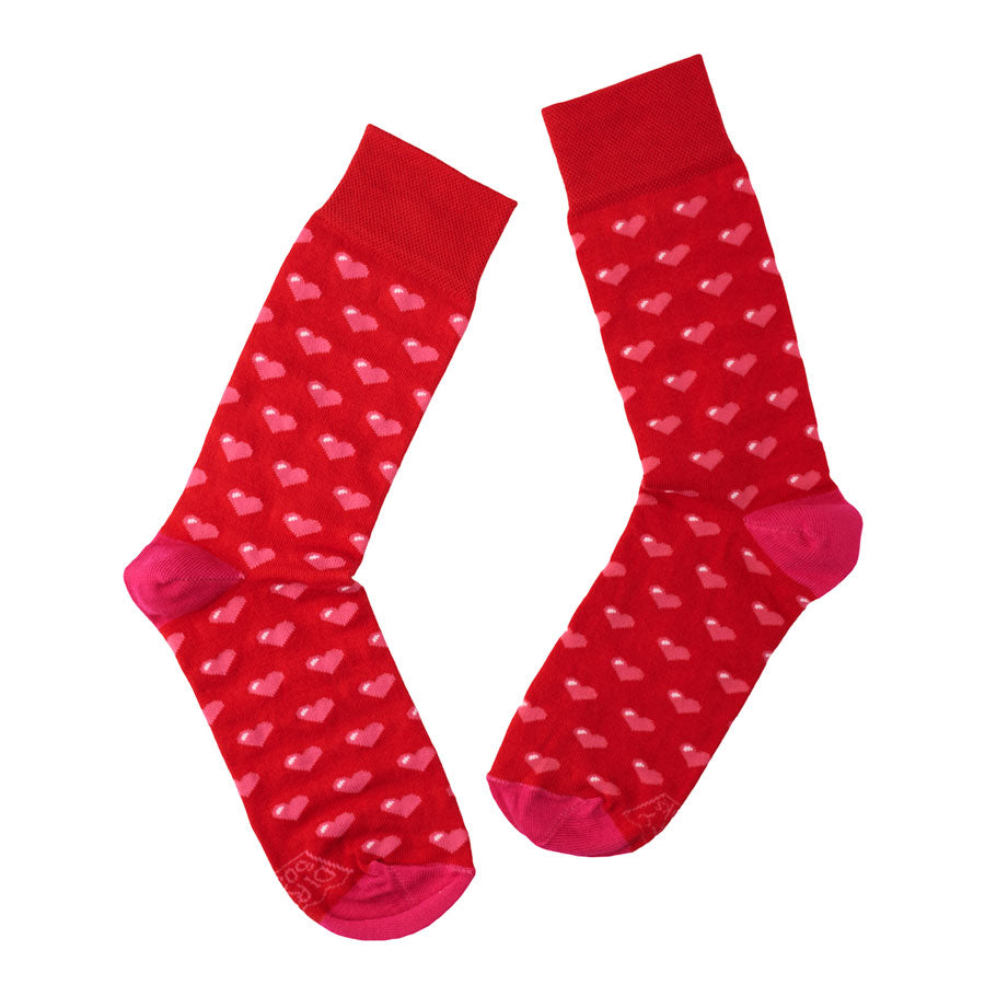 Dirty Socks κόκκινες κάλτσες Hearts