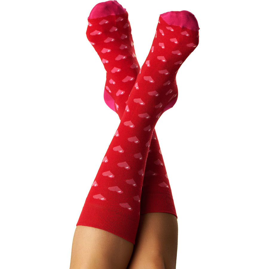 Dirty Socks κόκκινες κάλτσες Hearts