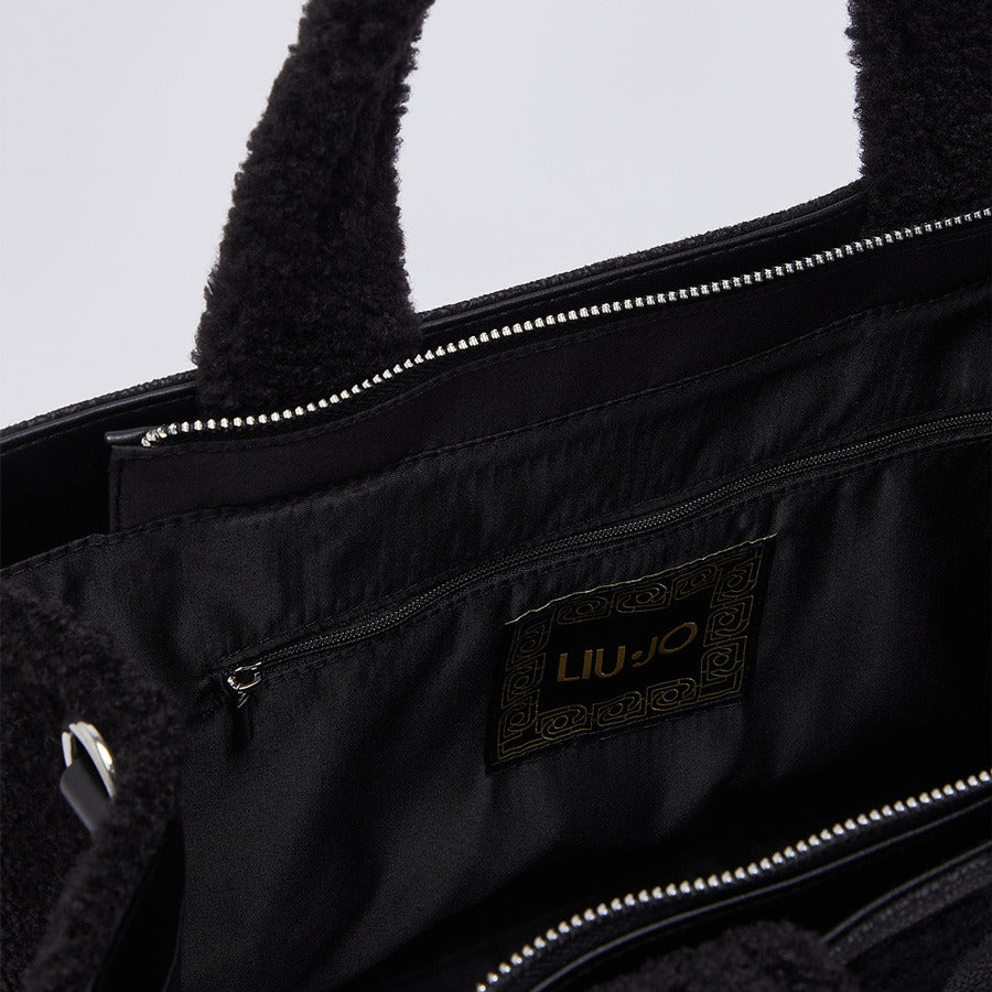 LIU JO μαύρη shopping bag 2F6037