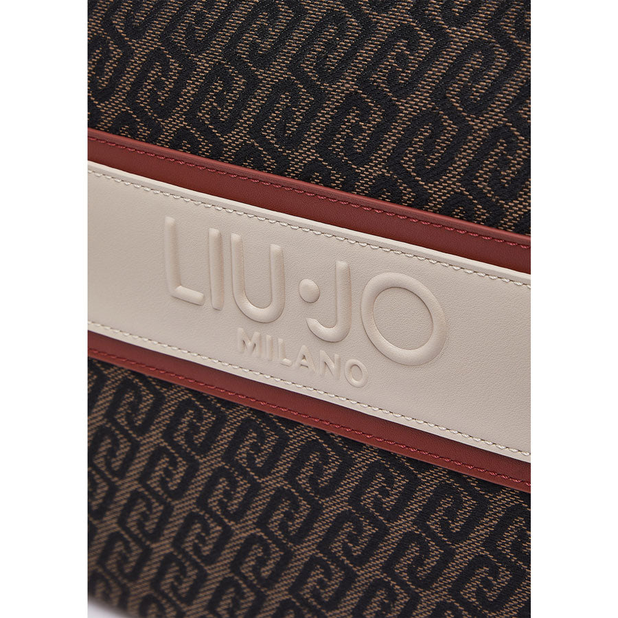 LIU JO καφέ logo shopping bag AF6059