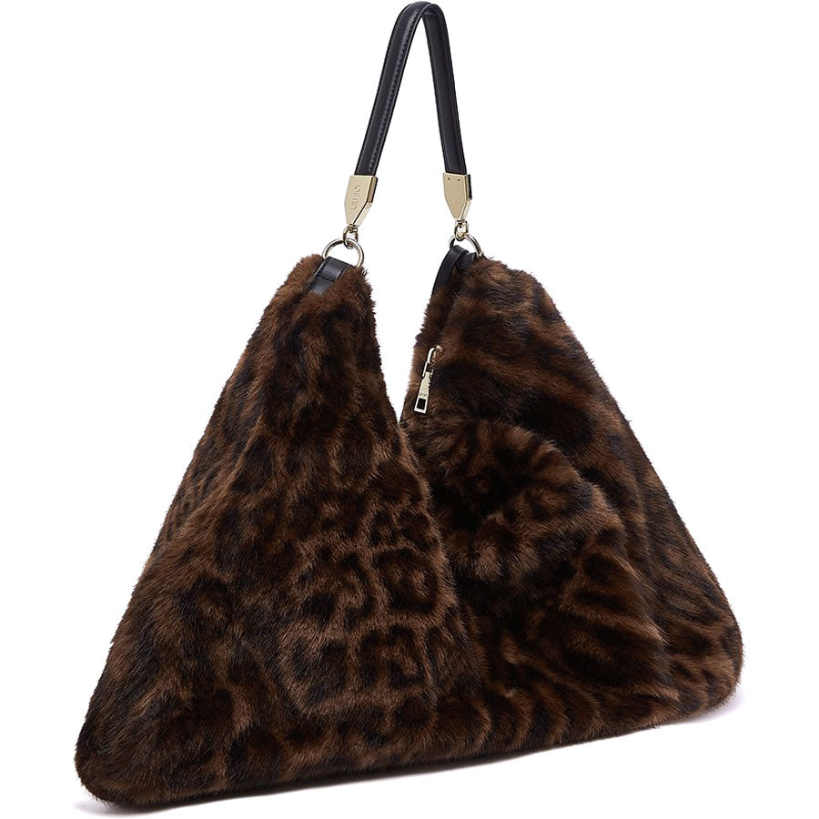 LIU JO animal print γούνινη τσάντα ώμου AF6194