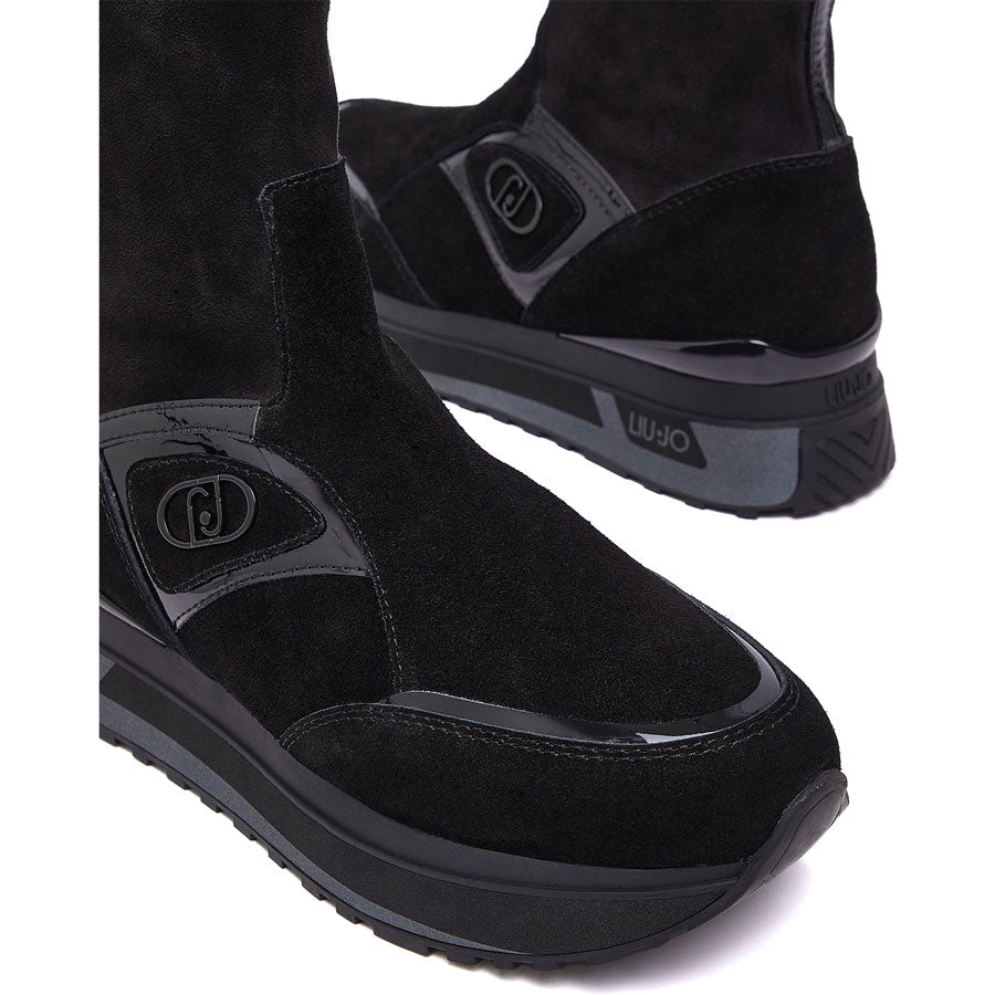 LIU JO δερμάτινο sneaker/ μποτάκι MAXI WONDER