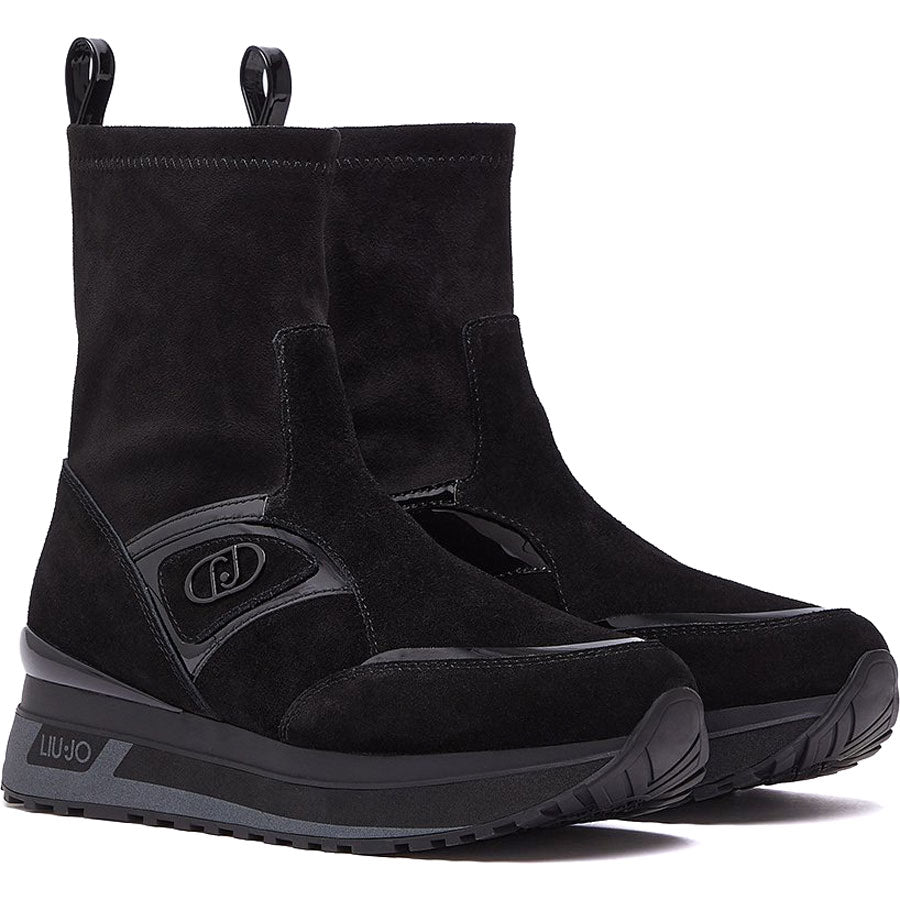 LIU JO δερμάτινο sneaker/ μποτάκι MAXI WONDER