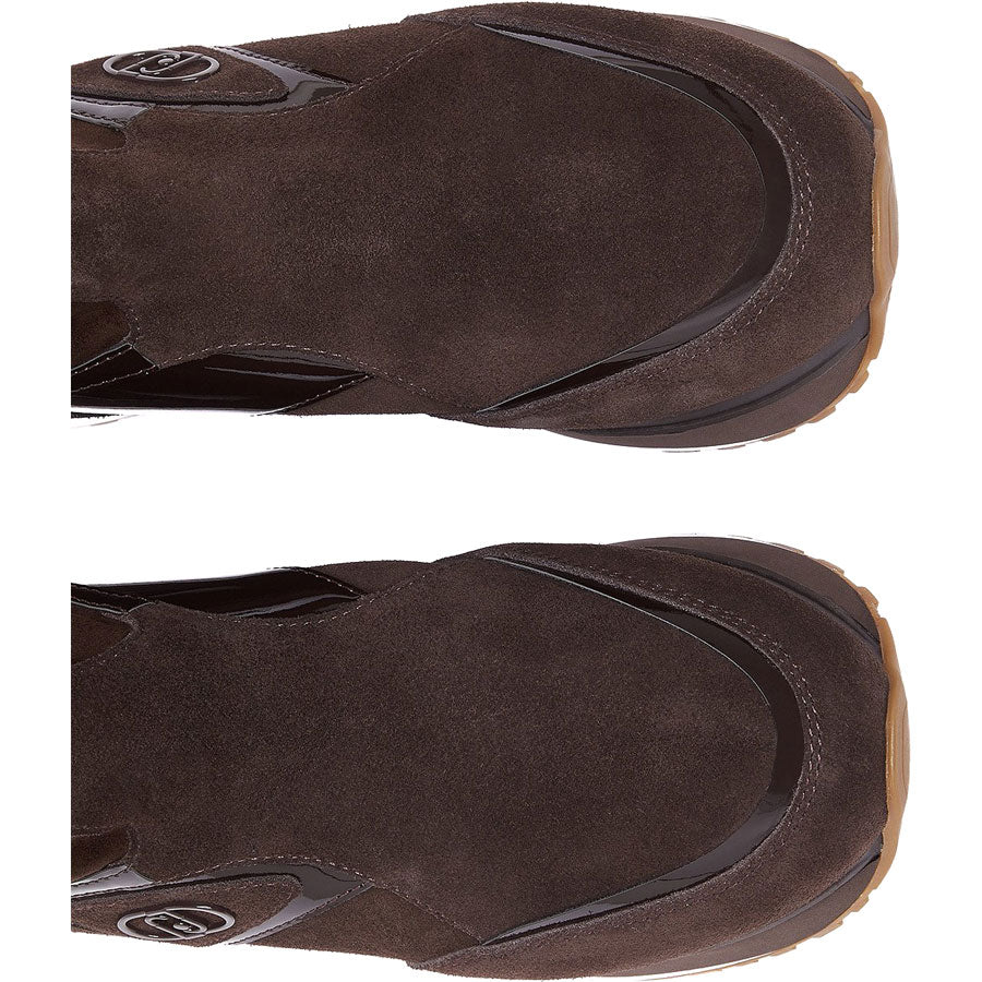 LIU JO δερμάτινο καφέ sneaker/ μποτάκι MAXI WONDER