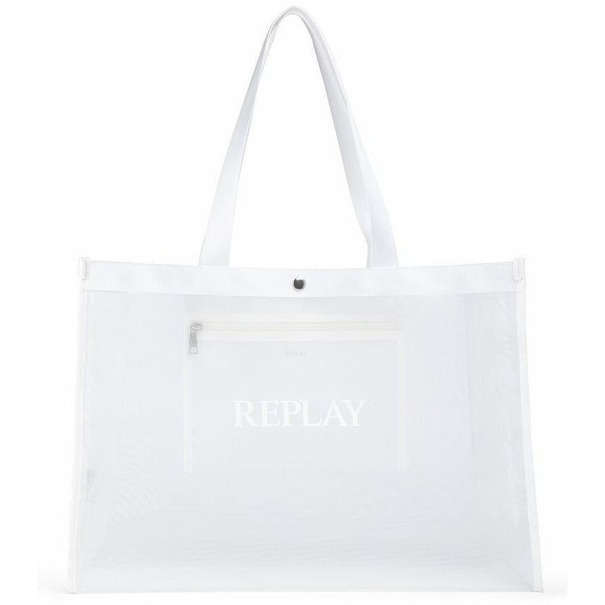 REPLAY λευκή shopping bag FW3727