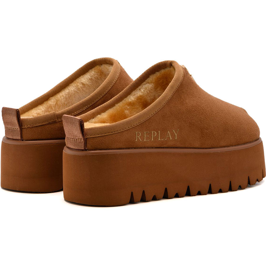 Replay καμελ γούνινο clog MELROSE SABOT